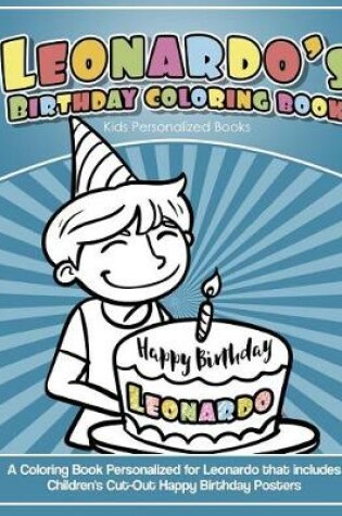 Cover of Leonardo's Birthday Coloring Book Kids Personalized Books