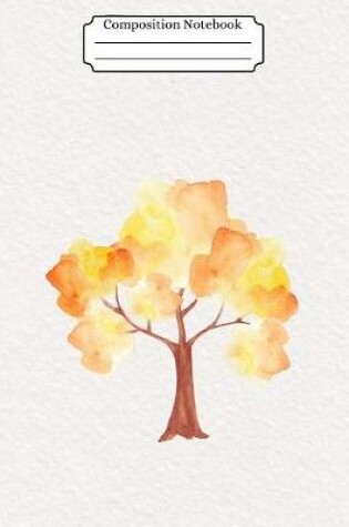 Cover of Composition Notebook Watercolor Tree Design Vol 6