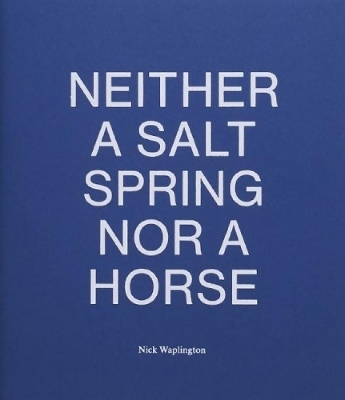 Book cover for Neither a Salt Spring Nor a Horse