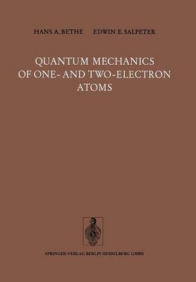 Book cover for Quantum Mechanics of One- and Two-Electron Atoms