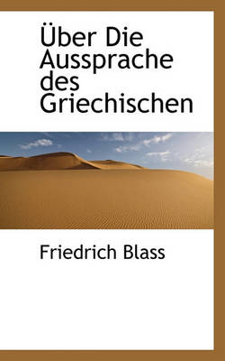 Book cover for Uber Die Aussprache Des Griechischen