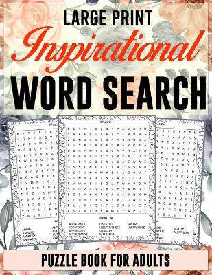 Book cover for Large Print Inspirational Word Search Puzzle Book for Adults