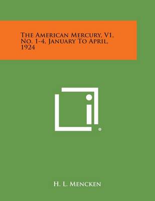 Book cover for The American Mercury, V1, No. 1-4, January to April, 1924