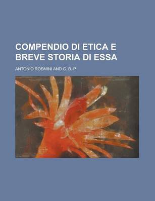 Book cover for Compendio Di Etica E Breve Storia Di Essa