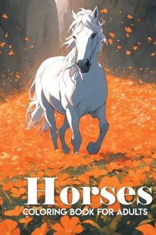 Cover of horse coloring book for adults