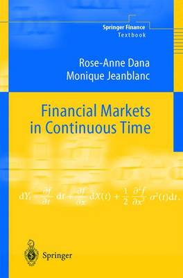 Book cover for Financial Markets in Continuous Time