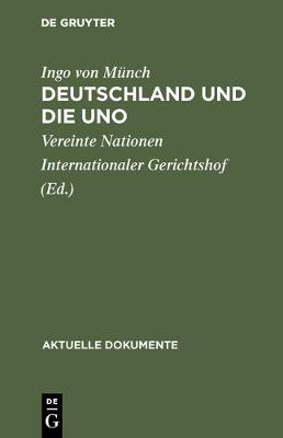 Cover of Deutschland Und Die Uno