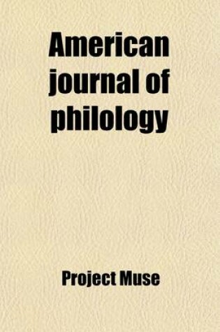 Cover of American Journal of Philology (Volume 37)