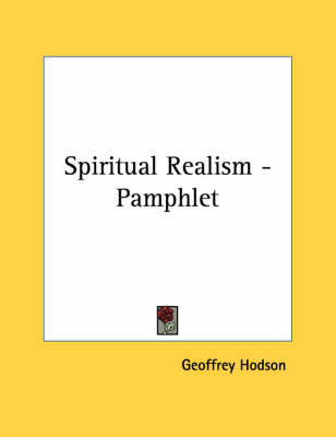 Book cover for Spiritual Realism - Pamphlet