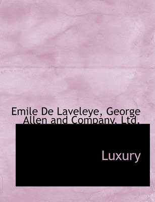 Book cover for Luxury