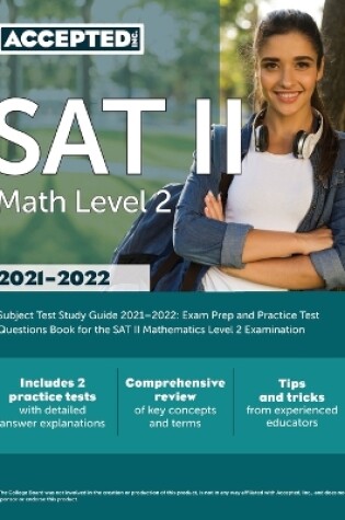 Cover of SAT II Math Level 2 Subject Test Study Guide 2021-2022