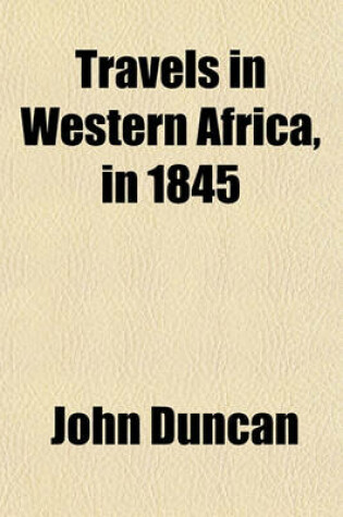 Cover of Travels in Western Africa, in 1845