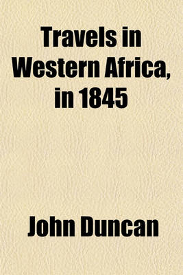 Book cover for Travels in Western Africa, in 1845