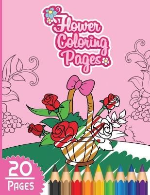 Book cover for Flower Coloring Pages