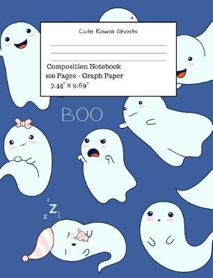 Book cover for Cute Kawaii Ghosts Composition Notebook