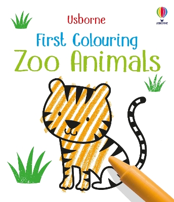 Book cover for First Colouring Zoo Animals