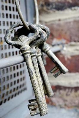 Book cover for Antique Iron Keys on a Keychain Journal