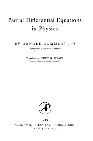 Cover of Partial Differential Equations in Physics