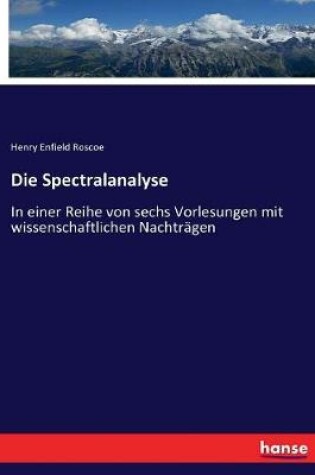 Cover of Die Spectralanalyse