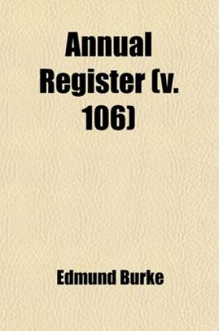 Cover of Annual Register (Volume 106)