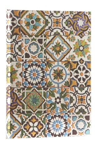 Cover of Porto (Portuguese Tiles) Midi Unlined Hardback Journal (Elastic Band Closure)