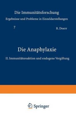 Cover of Die Anaphylaxie