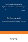 Book cover for Die Anaphylaxie