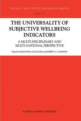 Book cover for The Universality of Subjective Wellbeing Indicators