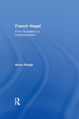 Book cover for French Hegel