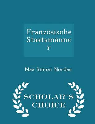 Book cover for Franzoesische Staatsmanner - Scholar's Choice Edition