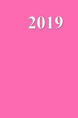 Cover of Hot Pink Color 2019 Daily Planner Simple Plain All Pink 384 Pages