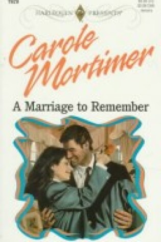 Cover of A Marriage to Remember