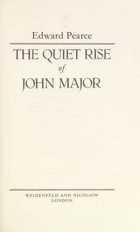 Book cover for The Quiet Rise of John Major