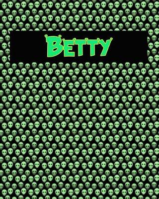 Book cover for 120 Page Handwriting Practice Book with Green Alien Cover Betty