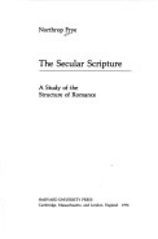 Cover of Secular Scripture