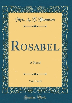 Book cover for Rosabel, Vol. 3 of 3: A Novel (Classic Reprint)