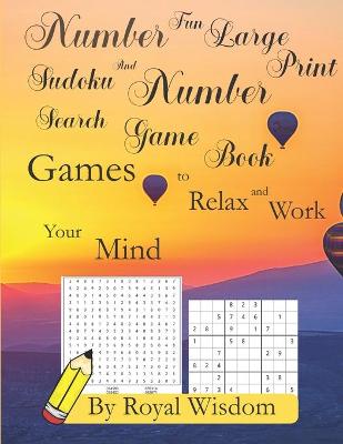 Book cover for Number Fun Large Print Sudoku and Number Search Game Book