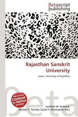 Cover of Rajasthan Sanskrit University