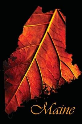 Book cover for Journal Maine Fall Foliage Leaf