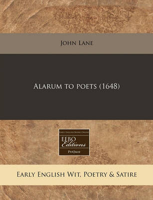 Book cover for Alarum to Poets (1648)
