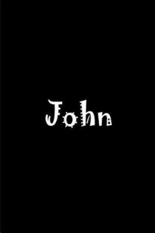 Cover of John - Black Personalized Journal / Notebook / Blank Lined Pages