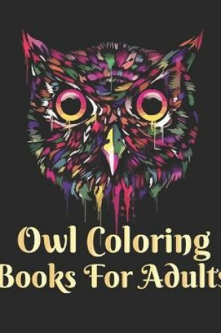 Cover of owl coloring books for adults