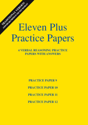 Book cover for Eleven Plus Verbal Reasoning Practice Papers 9 to 12