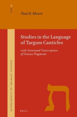 Cover of Studies in the Language of Targum Canticles