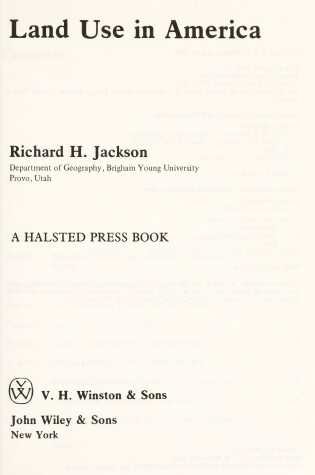 Cover of Jackson: *Land* Use in America