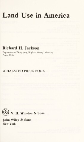 Book cover for Jackson: *Land* Use in America