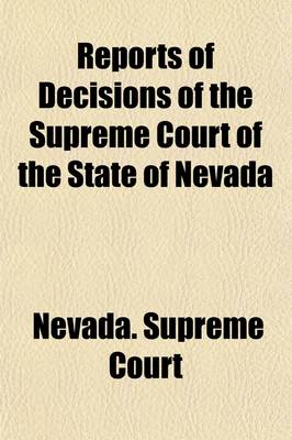 Book cover for Reports of Decisions of the Supreme Court of the State of Nevada Volume 2