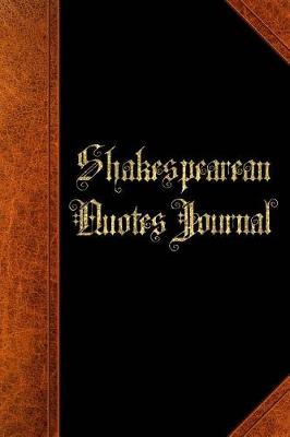 Book cover for Shakespearean Quotes Journal