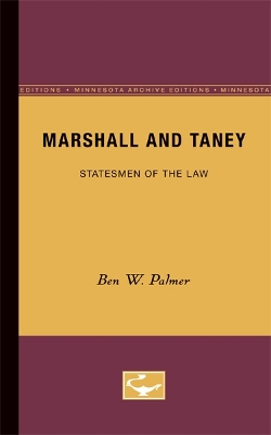 Book cover for Marshall and Taney