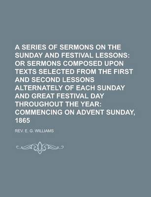 Book cover for A Series of Sermons on the Sunday and Festival Lessons